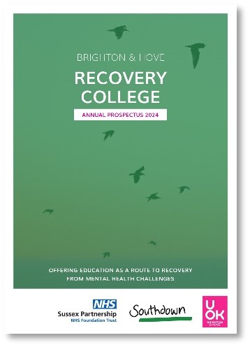 Spring Term Prospectus 2024 for Brighton and Hove Recovery College. 