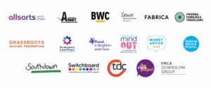 Contains logos of all 17 providers within the UOK Brighton and Hove network.