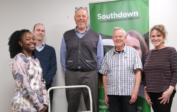 Southdown colleagues with CMLD team who came to collect laptops from Bell Lane office