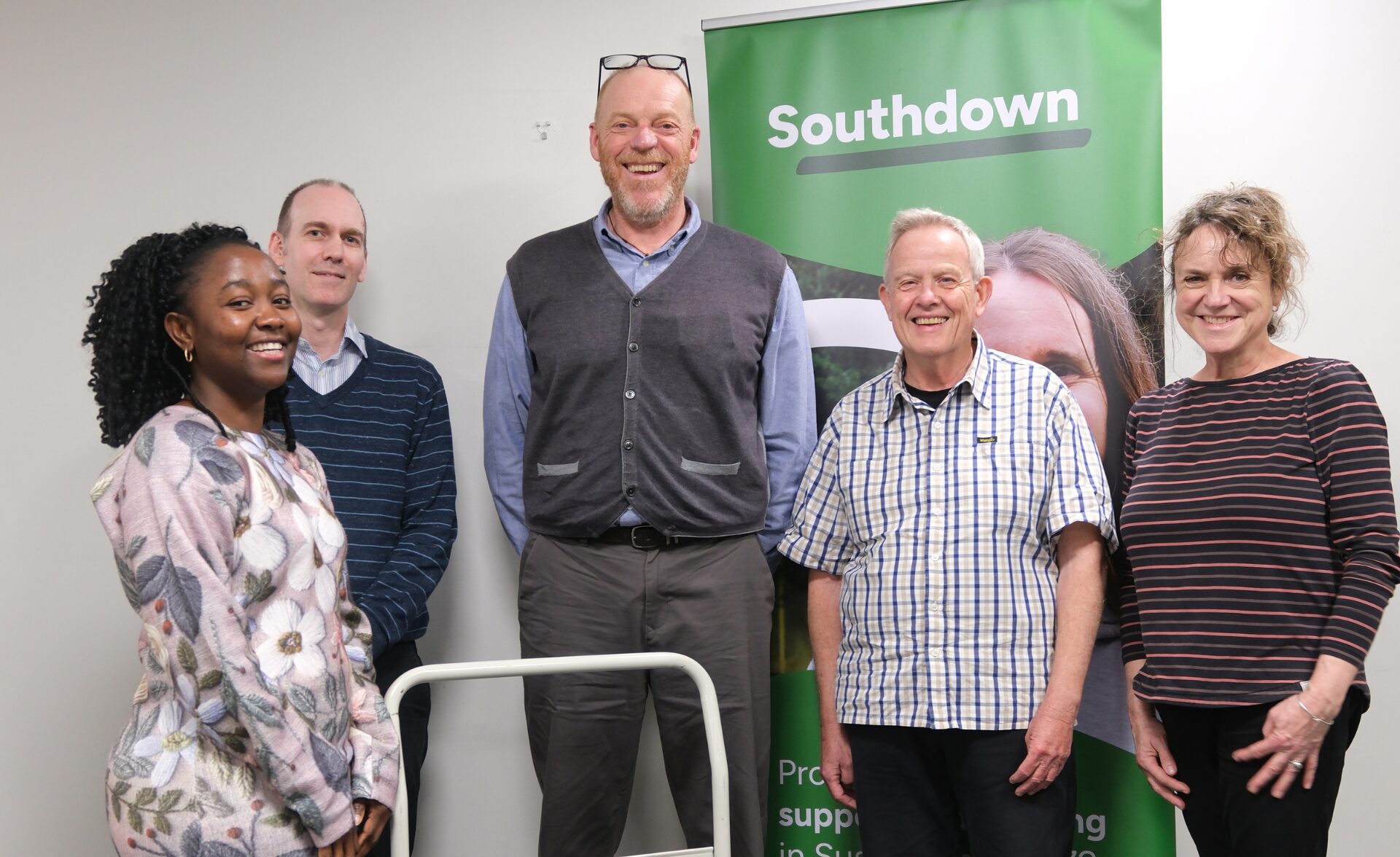 Southdown colleagues with CMLD team who came to collect laptops from Bell Lane office