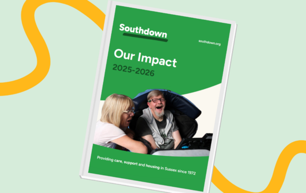 Cover image of Southdown's impact report 2025-26 against light green background.