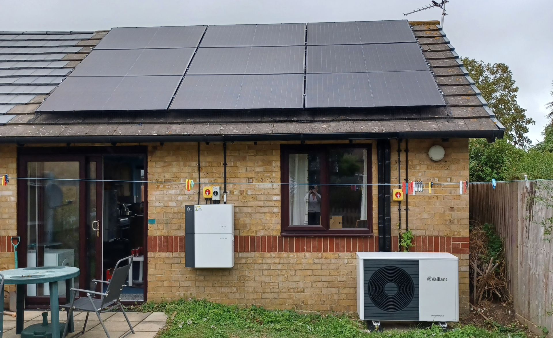 An image of solar panels installed on the roof of Southdown property.